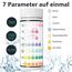 RUNBO 7 in 1 Aquarium-Teststreifen - 150 Stück Aquarium-Test-Set für Süßwasser Fischteich genaue Prüfung der Gesamthärte Gesamtalkalität Karbonat-Nitrat Nitrit Cl2 pH