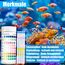 9 in 1 Aquarium Teststreifen 100 Streifen Aquarium Test,Aquarium Wassertest Aquarium Teststreifen für Aquarien Aquarium Zubehör zur Messung von pH Wasserhärte Chlor Nitrit im Aquarium Fischbecken