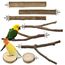 VGECEE 8 Stück Vogelspielzeug Holz Natur Sitzstangen Wellensittich Sitzstangen Naturholz Vogel Sitzstangen Spielzeug Vogelständer aus Holz Vogelkäfig Zubehör ür Wellensittich Kanarienvogel