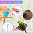 Vogelspielzeug, ERKOON Nymphensittich Futter Wellensittich Spielzeug Bird Feeder Toy for Parakeets Papagei Kauspielzeug,Vögel Am Käfig Installieren Können für Alle Papageien & Vogel (L)