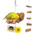 Vogelgaleria® Kork Knabberseil - das perfekte Wellensittich Spielzeug und Vogelzubehör zum Klettern und Nagen | Vogelspielzeug