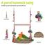 Vogelspielzeug für Wellensittiche, Nymphensittich Spielzeug mit Glocke Wellensittich Spielzeug Vogelkäfig Zubehör Schaukel Vogel Hängende Hängematte Spielplatz für Finken Sittiche