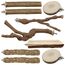 Allazone 9 Stück Naturholz Sitzstangen Set für Vögel, Papagei Schaukel Spielzeug, Vogelkäfig Zubehör