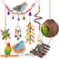 Vogelspielzeug, ERKOON Nymphensittich Futter Wellensittich Spielzeug Bird Feeder Toy for Parakeets Papagei Kauspielzeug,Vögel Am Käfig Installieren Können für Alle Papageien & Vogel (L)