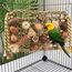 Onebarleycorn Wellensittich Spielzeug, Papagei Kauspielzeug Vogelspielzeug Natürliches Sicheres Holz Block Schaukel zum Kauen für Alle Papageien & Vogel
