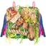 ERKOON Vogelspielzeug, Nymphensittich Futter Wellensittich Spielzeug Bird Feeder Toy for Parakeets Papagei Kauspielzeug,Vögel Am Käfig Installieren Können für Alle Papageien & Vogel (Rosa)