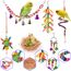 Vogelspielzeug, ERKOON Nymphensittich Futter Wellensittich Spielzeug Bird Feeder Toy for Parakeets Papagei Kauspielzeug,Vögel Am Käfig Installieren Können für Alle Papageien & Vogel (L)