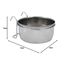 Nobby Edelstahlnapf mit Befestigung, Ring mit Haken, 12,5 cm 0,60 ltr, 1 Stück