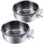 2 Stücke Edelstahl Vogelnapf Futter Schüssel Futternapf, Fütterungsbecher zum Aufhängen Käfig-Futterstation für Samen für Vogel Papageien (10 cm)