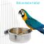 2 Stücke Edelstahl Vogelnapf Futter Schüssel Futternapf, Fütterungsbecher zum Aufhängen Käfig-Futterstation für Samen für Vogel Papageien (10 cm)