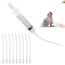 10 Stück Jungvögel Füttern Schlauch, Enthält eine 10-ml-Spritze, Tauben Zubehör, Feeder Futter, Handfütterungswerkzeug für Baby Vögel und Papageien, Milch, Wasser, Medikamente, Einfach zu Reinigen