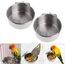 2 Stücke Edelstahl Vogelnapf Futter Schüssel Futternapf, Fütterungsbecher zum Aufhängen Käfig-Futterstation für Samen für Vogel Papageien (10 cm)