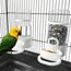 Vögel Wasserspender, 2 Stück Automatischer Trinkflaschen für Käfig, Kunststoff Papageien Futterspender Tränke Vogelkäfig Zubehör für Wellensittich Lovebirds Nymphensittich (Weiß 415ml)