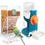 Automatischer Futterspender Vögel und Wasserspender Transparentes Acryl Vogelfutterhaus und Vogel Wasserspender Vogelkäfig, Käfigzubehör für Vögel, Papageien, Kanarienvögel (Futternapfständer+Blue)