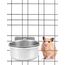 QWORK® 2er-Set Edelstahl Vogel Futternapf zum Einhängen, Vogelkäfig Zubehör, Ratten Käfig Zubehör (10X4.5 cm)