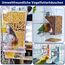 Automatischer Futterspender Vögel und Wasserspender Transparentes Acryl Vogelfutterhaus und Vogel Wasserspender Vogelkäfig, Käfigzubehör für Vögel, Papageien, Kanarienvögel (Futternapfständer+Blue)