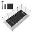 SONGMICS Kleintiergehege mit Bodenplatten, Laufstall mit Abnehmbarer und wasserfester Unterlage, Gehege für Hamster, Kaninchen, Meerschweinchen, 143 x 73 x 46 cm, weiß LPC012W01