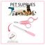 Pflegeset für kleine Tiere, mit Haustier-Ausfallbürste, Bade-Massagehandschuh, Haustier-Pflegekamm, Nagelknipser für Kaninchen, Meerschweinchen, Welpen, Katze, Kätzchen, Hamster, Frettchen (Rosa)