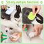 MIAOZ Kaninchen Pflege Set mit Nagelknipser und Trimmer Haustier Haarentferner Lang und Feile, Floh Kamm, Shampoo Badebürste für Hasen Welpen Kätzchen Meerschweinchen Frettchen kleine Tiere (grün)