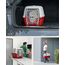 lionto Hundetransportbox aus robustem recyceltem Kunststoff, 48x31,5x33 cm, Transportbox mit praktischem Schließsystem & Tragegriff, auch geeignet für Katzen & Kleintiere, für Haustiere bis 15kg, rot
