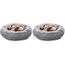 Pisi Bili Hundebett Katzenbett 50 cm Waschbar flauschig orthopädische Hundebetten große und kleine Hunde Katzenschlafplatz für Katzen Donut (Grau 50 cm) (Packung mit 2)
