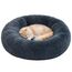 Pisi Bili Hundebett Katzenbett 50 cm Waschbar flauschig orthopädische Hundebetten große und kleine Hunde Katzenschlafplatz für Katzen Donut (Dunkelgrau 50 cm)