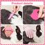 MIAOZ Kaninchen Pflege Set mit Nagelknipser und Trimmer Haustier Haarentferner Lang und Feile, Floh Kamm, Shampoo Badebürste für Hasen Welpen Kätzchen Meerschweinchen Frettchen kleine Tiere (rosa)