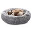 Pisi Bili Hundebett Katzenbett 50 cm Waschbar flauschig orthopädische Hundebetten große und kleine Hunde Katzenschlafplatz für Katzen Donut (Grau 50 cm)