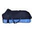 RL24 - Winterdecke Weidedecke 600D Basicline – atmungsaktive, Wind- & wasserdichte Outdoordecke mit Innenfutter & Kreuzbegurtung – Pferdedecke in Blau/Babyblau – 125cm (200g/m² Füllung)
