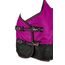 RL24 - Weidedecke 600D Basicline – Regendecke & Übergangsdecke – Wind- & wasserdichte Outdoordecke mit Innenfutter & Kreuzbegurtung – Pferdedecke in Beere/Schwarz – 165cm (Polarfleecefutter)
