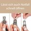 Führstrick Pferd Anbindestrick für Pferde mit stabilem Panikhaken Länge 2m viele Farben (Braun-Beige)
