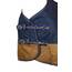 RL24 - Winterdecke Weidedecke 600D Basicline – atmungsaktive, Wind- & wasserdichte Outdoordecke mit Innenfutter & Kreuzbegurtung – Pferdedecke in Dunkelblau/Braun – 125cm (200g/m² Füllung)