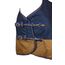 RL24 - Winterdecke Weidedecke 600D Basicline – atmungsaktive, Wind- & wasserdichte Outdoordecke mit Innenfutter & Kreuzbegurtung – Pferdedecke in Dunkelblau/Braun – 115cm (200g/m² Füllung)