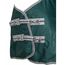 RL24 - Weidedecke 600D Basicline – als Regendecke & Übergangsdecke – Wind- & wasserdichte Outdoordecke mit Innenfutter & Kreuzbegurtung – Pferdedecke in Grün – 85cm (Nylonfutter)