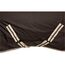 RL24 - Winterdecke Weidedecke 600D Basicline – atmungsaktive, Wind- & wasserdichte Outdoordecke mit Innenfutter & Kreuzbegurtung – Pferdedecke in Dunkelbraun – 115cm (200g/m² Füllung)