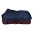 RL24 - Weidedecke 600D Basicline – Regendecke & Übergangsdecke – Wind- & wasserdichte Outdoordecke mit Innenfutter – Pferdedecke in Marine/Kastanie – 125cm (Polarfleecefutter)