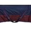 RL24 - Weidedecke 600D Basicline – Regendecke & Übergangsdecke – Wind- & wasserdichte Outdoordecke mit Innenfutter – Pferdedecke in Marine/Kastanie – 115cm (Polarfleecefutter)