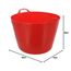Kerbl Trog FlexBag rot (Flexibler Futtertrog, Müslischüssel, Fassungsvermögen 60 Liter, Futtereimer mit Zwei Griffen) 326197