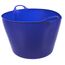 Kerbl Trog FlexBag blau (flexibler Futtertrog, Müslischüssel, Fassungsvermögen 60 Liter, Futtereimer mit zwei Griffen) 326198