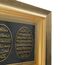 Gunes Islamische Heimdekoration, gerahmt, zum Aufhängen, muslimisches Geschenk, Ayatul Kursi, Nazar Dua und Bereket Dua, 27,9 x 43,2 cm, Gold