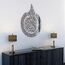 iwa concept Ayatul Kursi Wanddekoration aus Holz, Acryl, islamische Ramadan-Wanddekoration, modernes muslimisches Einweihungsgeschenk, arabische Kalligraphie, 80 x 60 cm, silberfarben