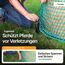 Farmilia® Heunetz für Pferde - Ideal für Rundballen bis ø190cm I Robustes Rundballennetz - UV-geschützt & wetterfest I Großes Heunetz inkl. Tragetasche - 45x45mm Maschen für langsames Fressen