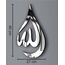 Manschin-Laserdesign Träne Allahs | Mohammad (PBUH) | Islamische Wanddekoration | Arabische Kalligraphie | Ramadan | Silber, Gold, Schwarz (Silber verspiegelt, Allah)
