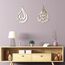 Qunclay 2 Stück Silber Islamische Wandkunst für Wohnzimmer Holz Acryl Tropfen Design Allah Kunst Wanddekorationen Koran Arabische Kalligraphie Dekor Islamische Dekoration Geschenk für Muslime im