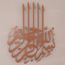 iwa concept Islamische Wandkunst aus Metall, Basmala, Bismillah Ramadan, modernes muslimisches Einweihungsgeschenk, arabische Kalligraphie, Stick-Design, 48,3 x 43,2 cm, Kupfer
