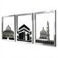 iwa concept Masjid Al Aqsa, Kaaba & Masjid An-Nabawi Islamische Wandkunst aus Holz, gesegnete Orte, islamische Wanddekoration, Geschenk für Muslime im Ramadan Eid (Medium, Silber | alle drei)