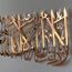 IWA CONCEPT Shiny Metal First Kalima La ilaha illallah Mohammad Rasulallah islamische Wandkunst | islamische Ramadan Wanddekoration | Koran-Wandkunst (glänzendes Kupfer, groß 99 x 24.1 cm)