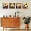 DJSYLIFE Weiße und goldene Wandkunst für Wohnzimmer, Leinwanddrucke, abstrakte Blumenbilder, Wanddekoration, modernes Schlafzimmer, Büro, Zuhause, Kunstwerk, Zubehör, 30,5 x 30,5 x 10,2 cm