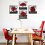 Wohnzimmer Wanddekoration Roter Baum Schwarz und Weiß Wandkunst Natur Landschaft Gemälde Leinwand Drucke Modern Home Office Schlafzimmer Kunstwerk Dekorationen Rot Badezimmer Zubehör Gerahmt fertig