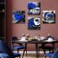 Leinwandbild, Rosen-Motiv, Badezimmer-Dekoration, 4-teilig, Blau, 30,5 x 30,5 cm (B x H x H)